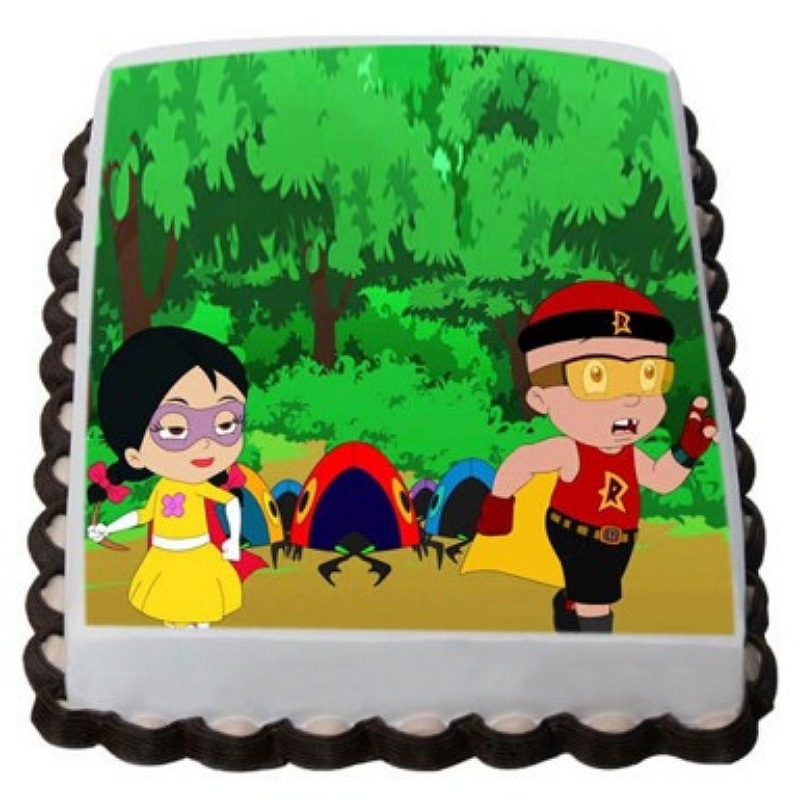 Mighty Raju Friends Photo Cake