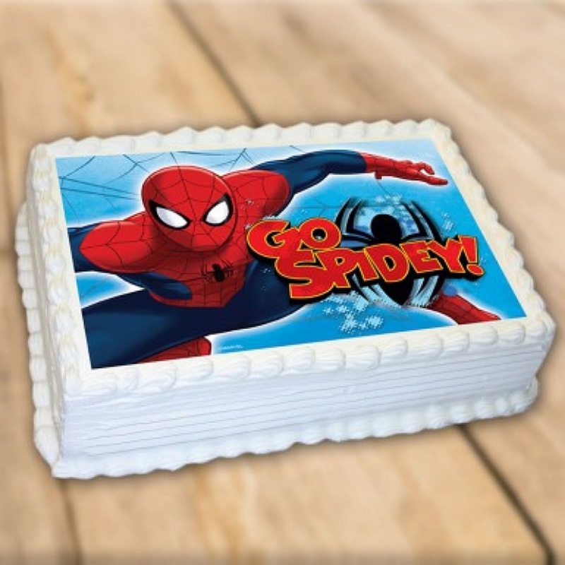 Spiderman Vanilla Photo Cake