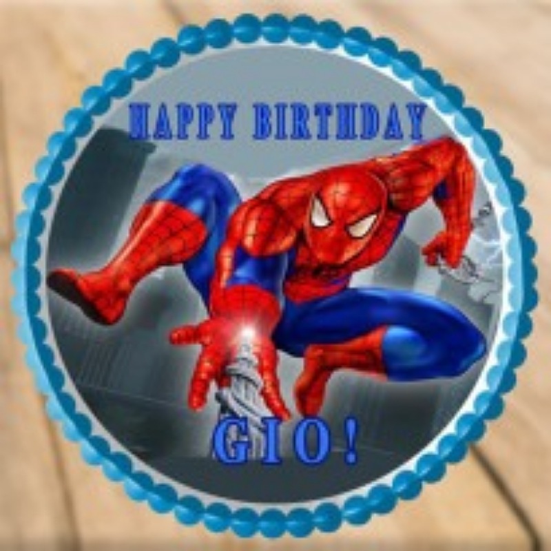 Spiderman Photo Cake