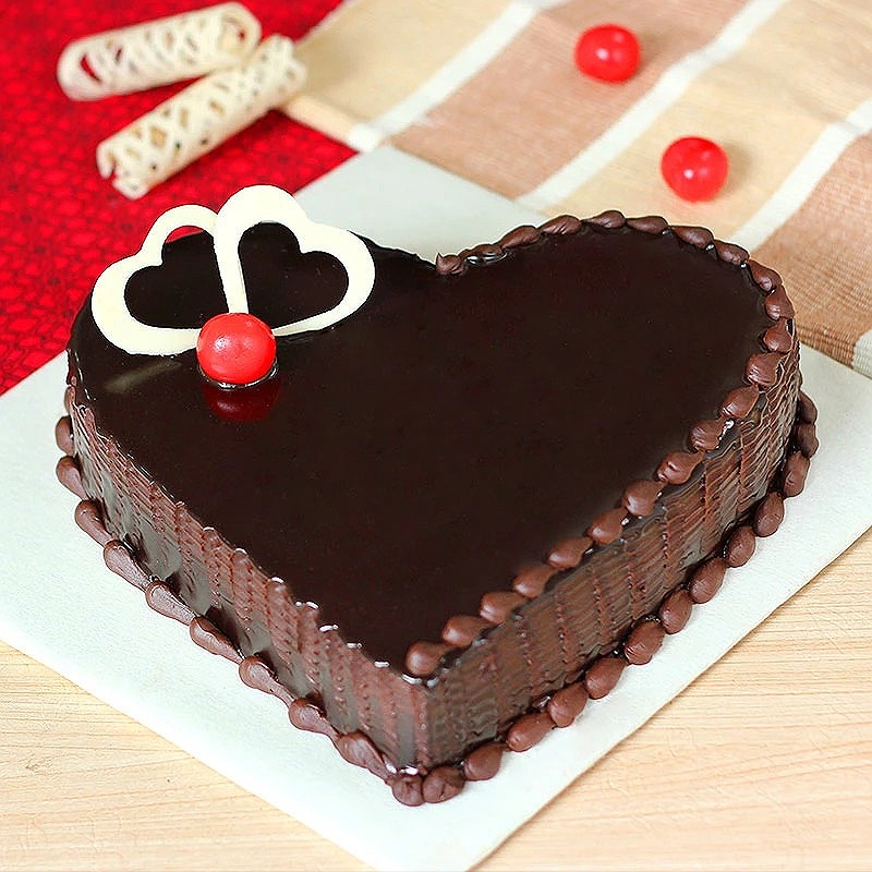 Heart Shaped Chocolate Cake