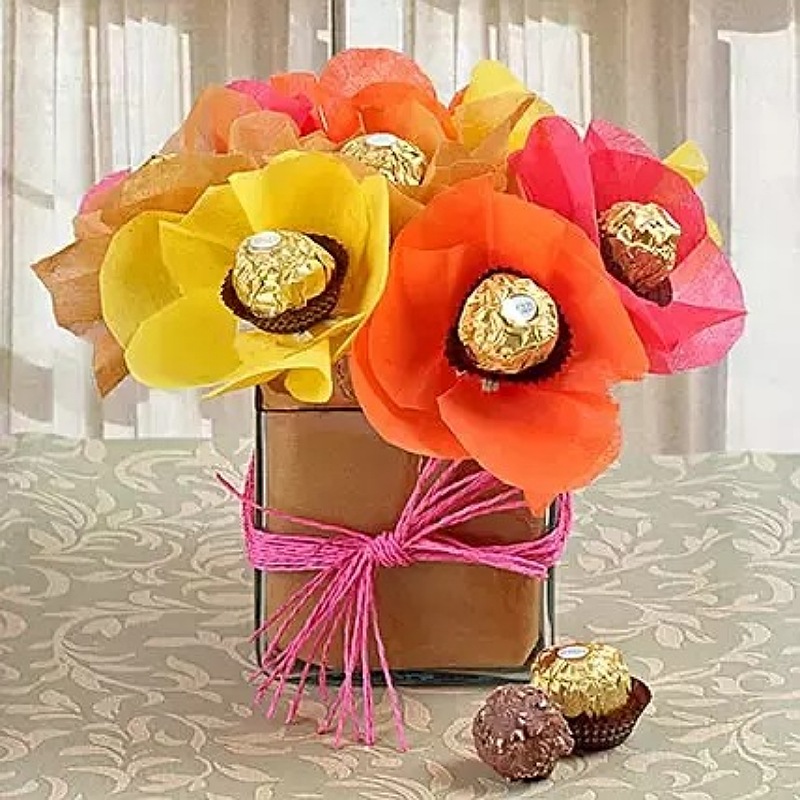 Floral Ferrero Rocher in Vase