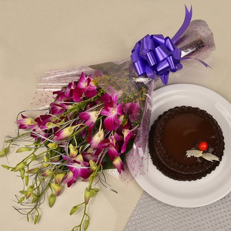 Choco Purple Orchids Delight