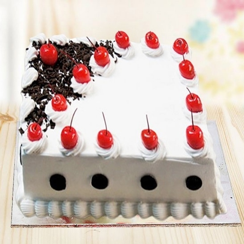 Square Shape Black Forest Cake