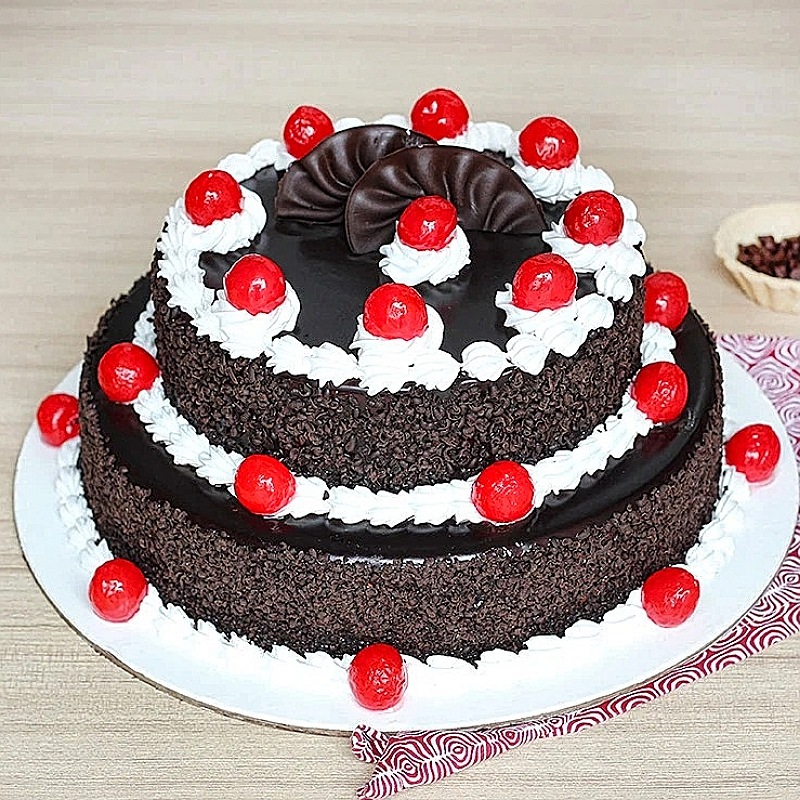 2 Tier Black Forest Cake