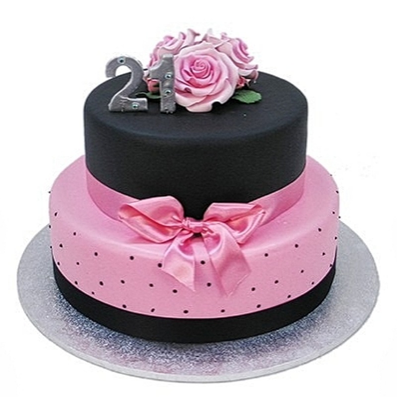 2-Tier Birthday Fondant Cake