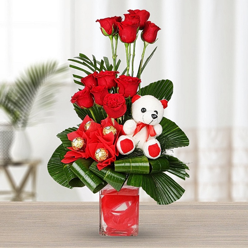 Cuddly Vase Arrangement