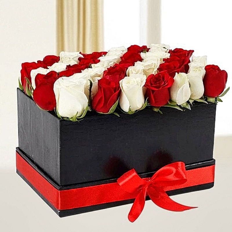 Red N White Floral Arrangement