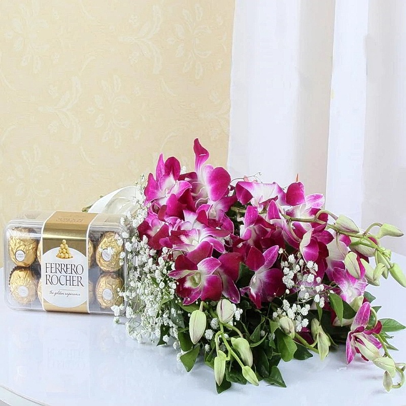 Orchids N Ferrero Combo