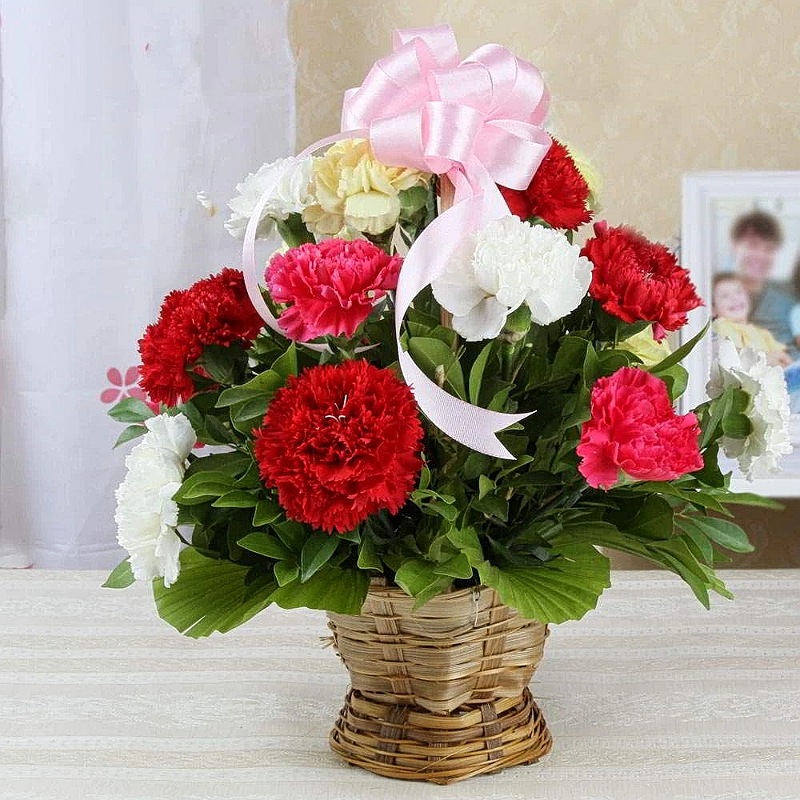 Carnations Basket