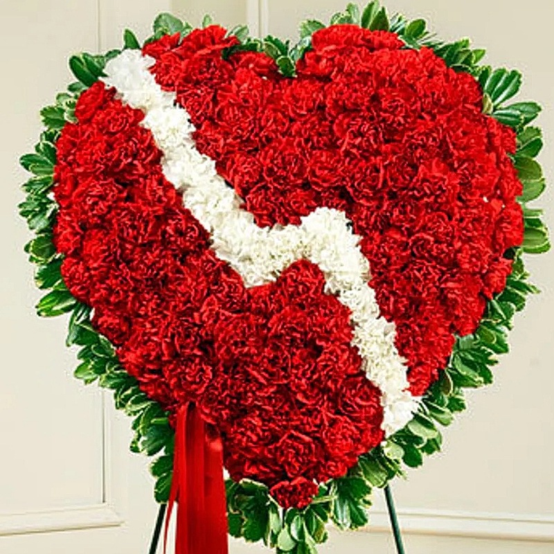 Broken Heart Floral Arrangement