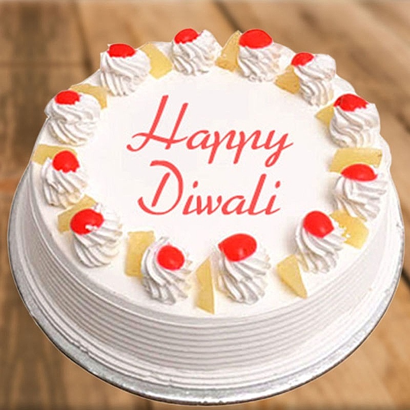 Order Online Diwali Pineapple Cake from IndianGiftsAdda.com