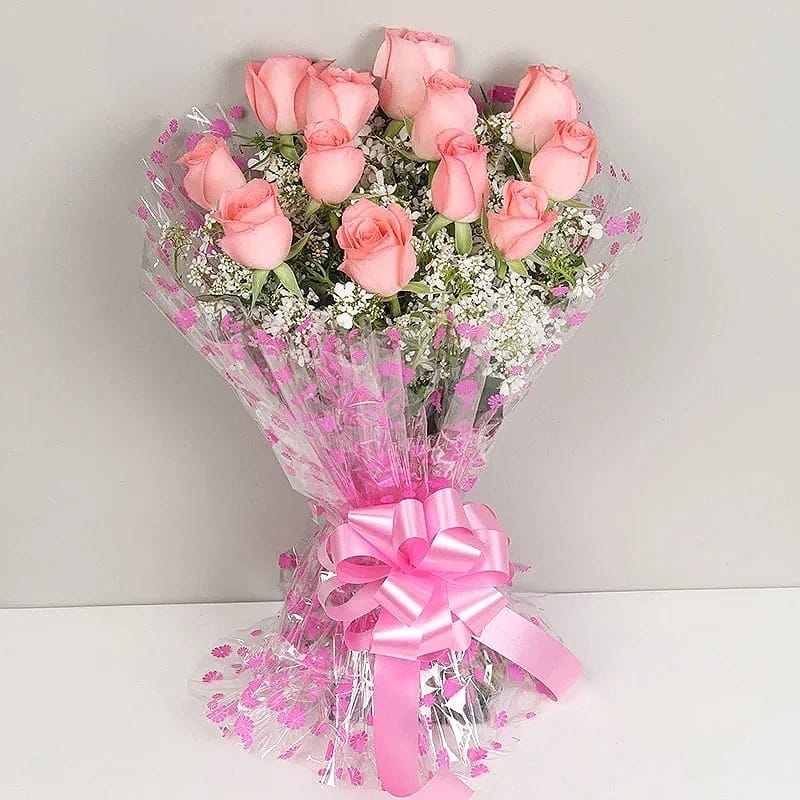 Delightful Pink Roses Bouquet