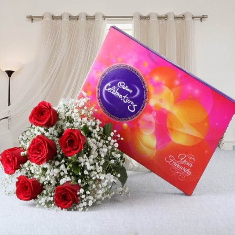 Red Roses N Celebration Pack Valentine's Gift