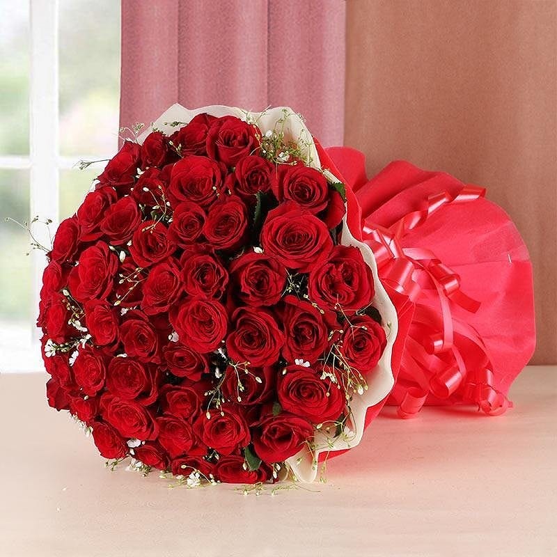 50 Red Roses Bouquet