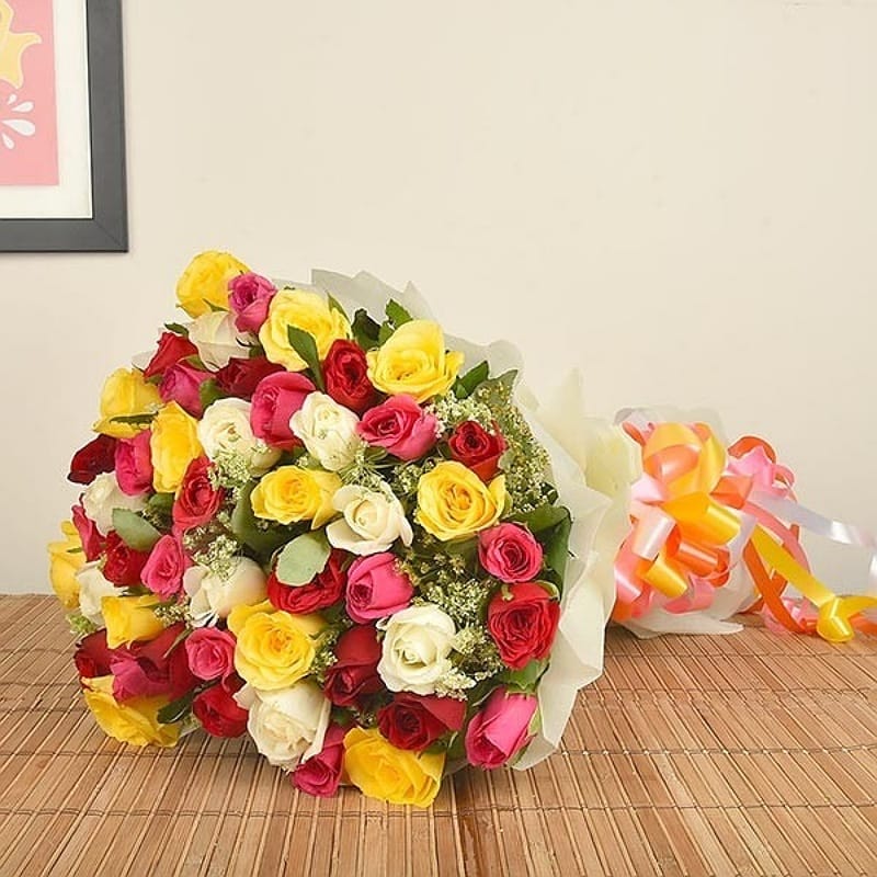 50 Mix Roses Bouquet